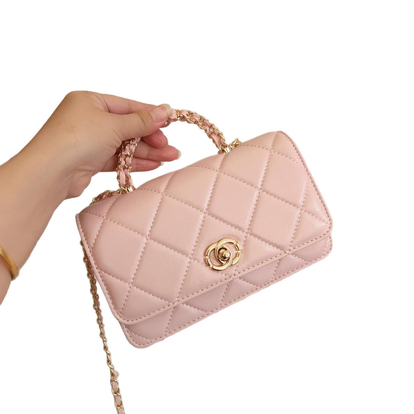 Women's Leather Classic Style Rhombus Chain Fashion Crossbody Bags