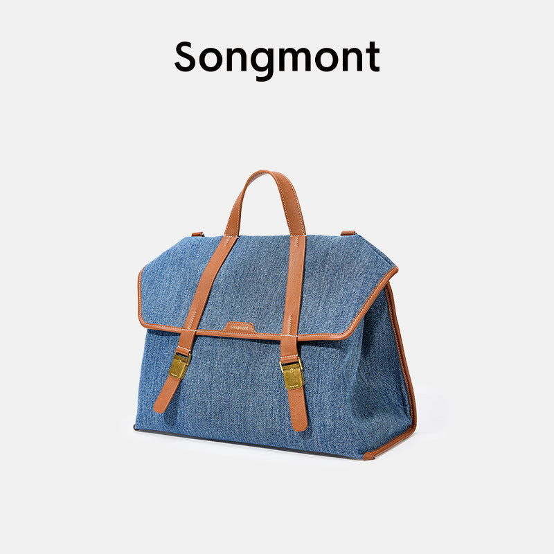 Elegant Lu Mountain Has Denim Commuting Backpacks