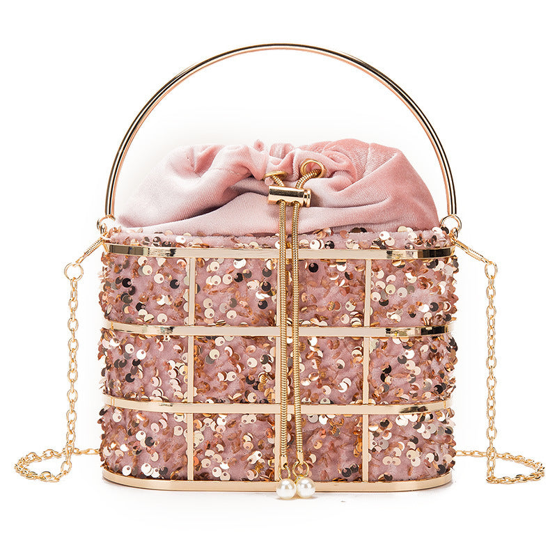 Women's Summer Portable Dinner Fashion Metal Hollow Evening Bags