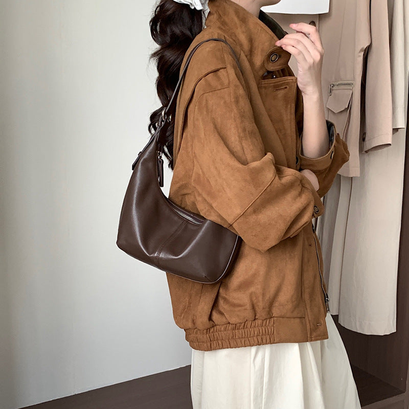 Fashion First Layer Vegetable Tanning Underarm Shoulder Bags