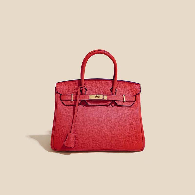 Women's Line First Layer Cowhide Handmade Genuine Bags