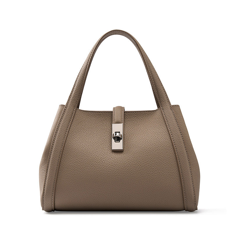 Cowhide Large Capacity Totes Vegetable Basket Crossbody Bags