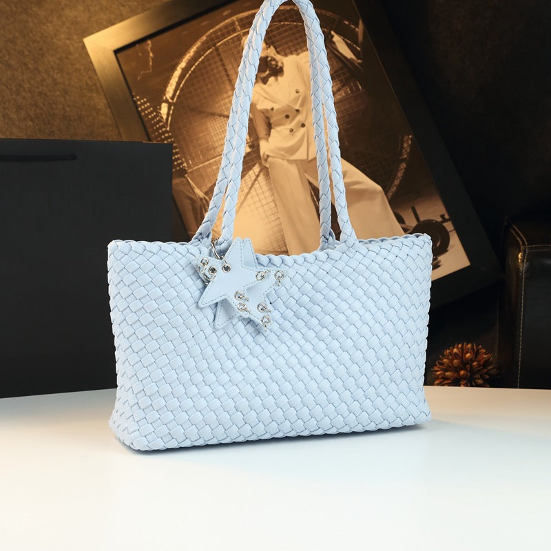 Hand-woven Underarm Five-pointed Star Ornaments Commuter Handbags