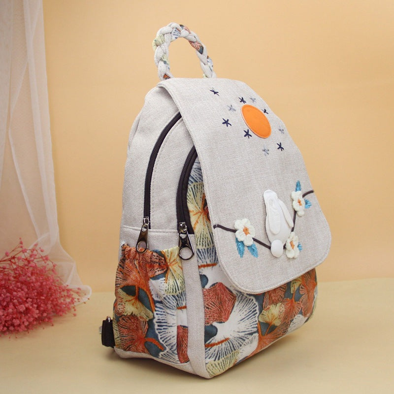 Style Cute Rabbit Woven Portable Versatility For Backpacks