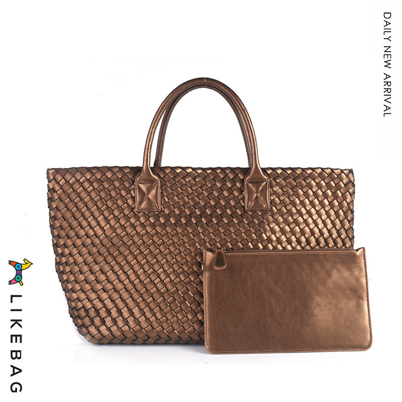 Women's Handmade Woven Simple Large Capacity Combination Shoulder Bags