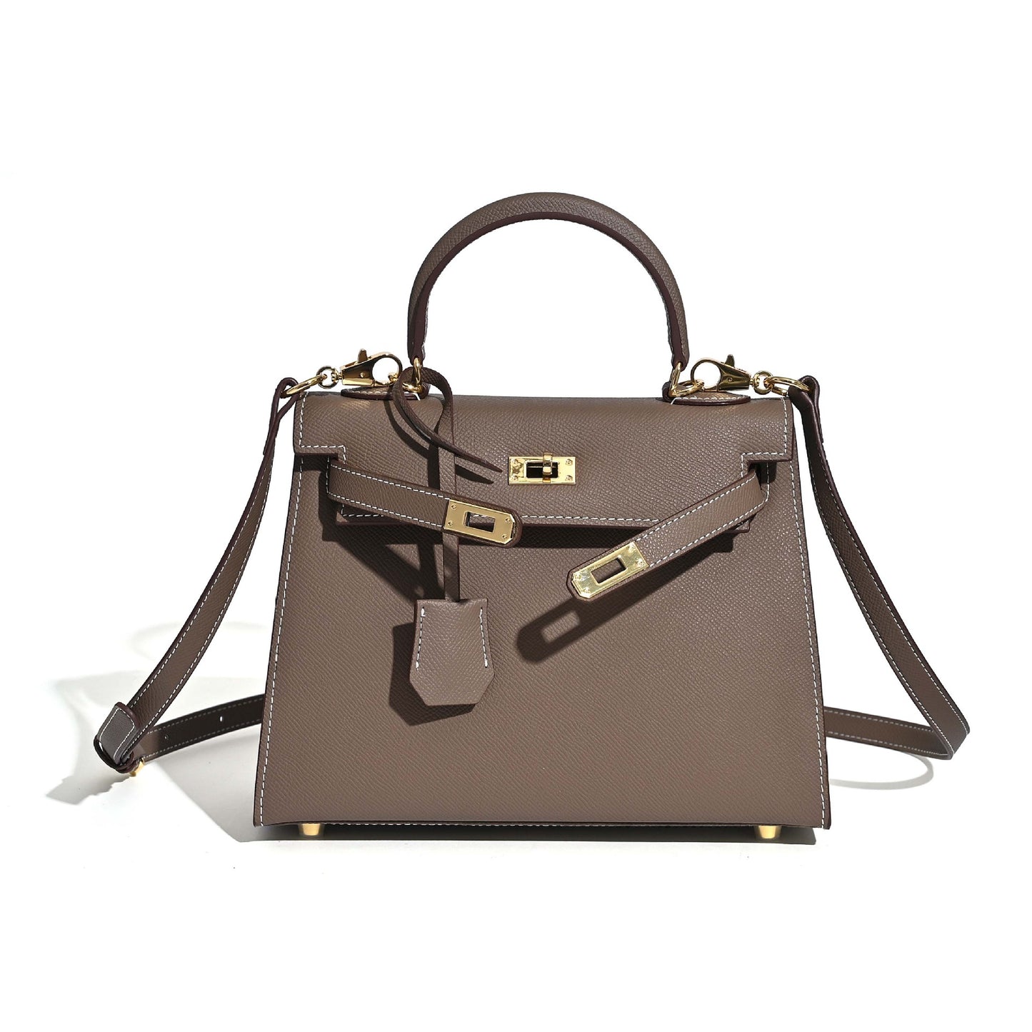 Women's Kelly Fashion Commuter Palm Print Cowhide Handbags