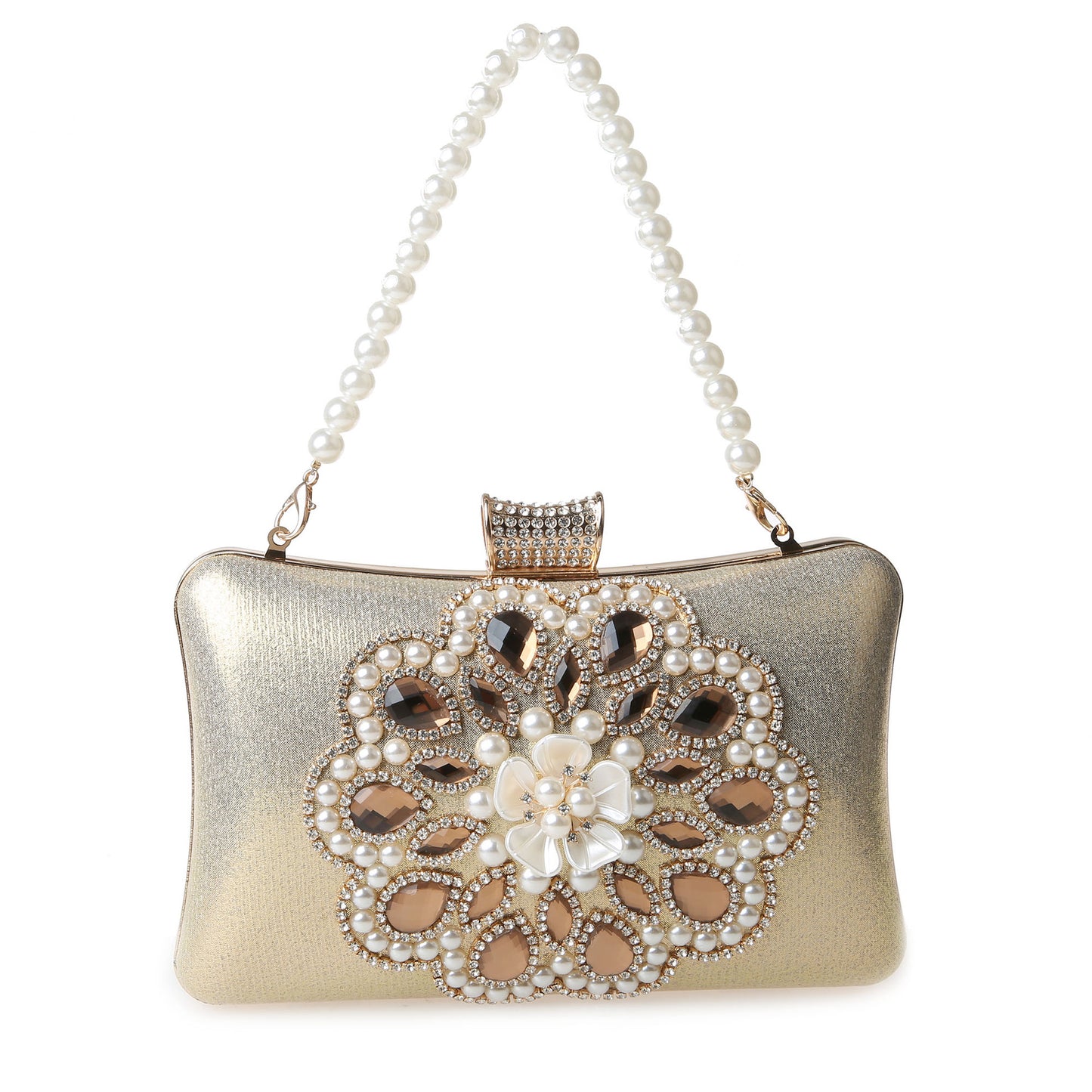 Fashion Delicate Rhinestone Banquet Imitation Pearl Evening Bags
