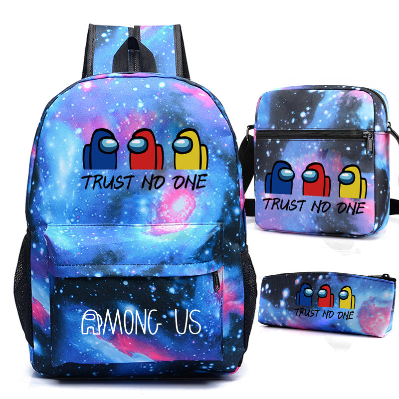 Game Among Space Killing Pencil Three-piece Backpacks