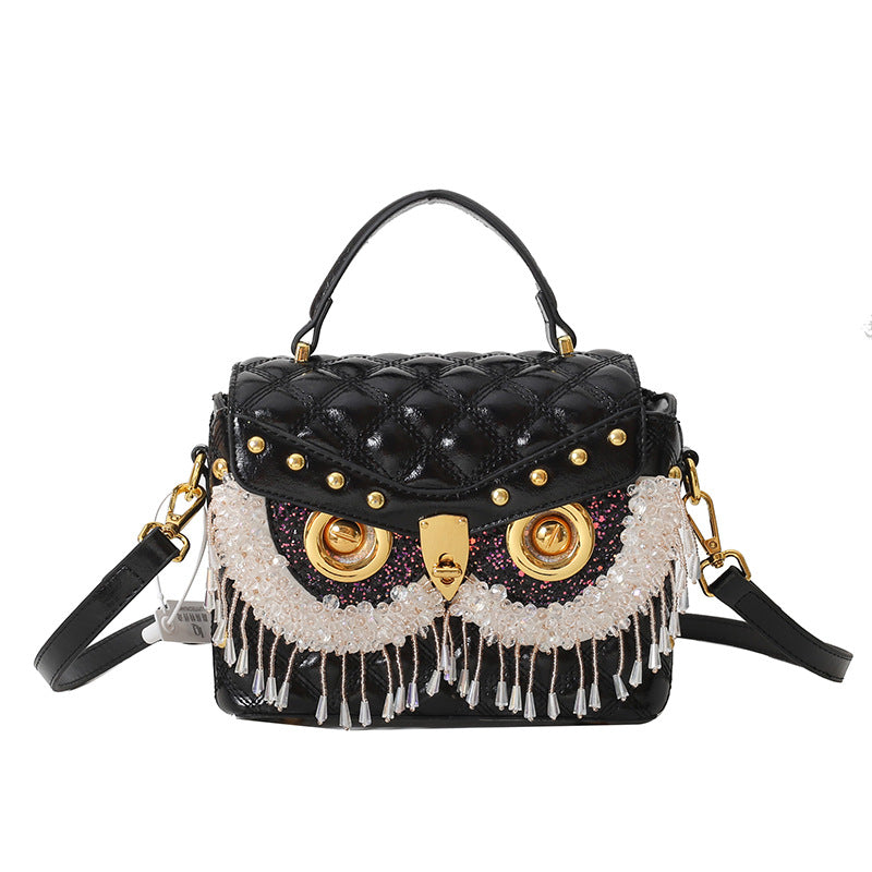 Women's Personality Owl Fashion Rhinestone Style Diamond Shoulder Bags