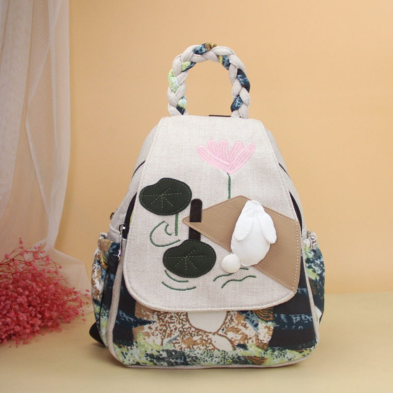 Three-dimensional Rabbit Artistic College Han Chinese Backpacks