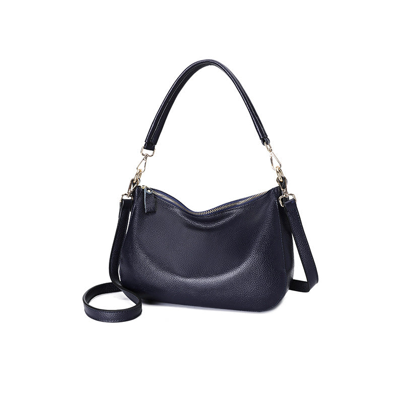 Women's Genuine Leather Underarm Fashion Layer Cowhide Bags