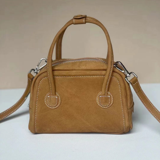 Women's Popular Fashion Genuine Leather Simple Handbags