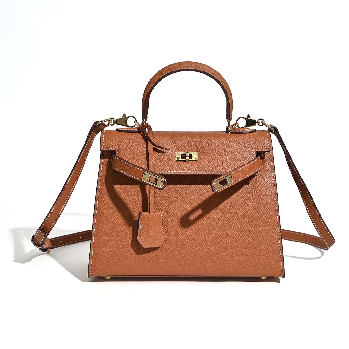 Women's Kelly Fashion Commuter Palm Print Cowhide Handbags