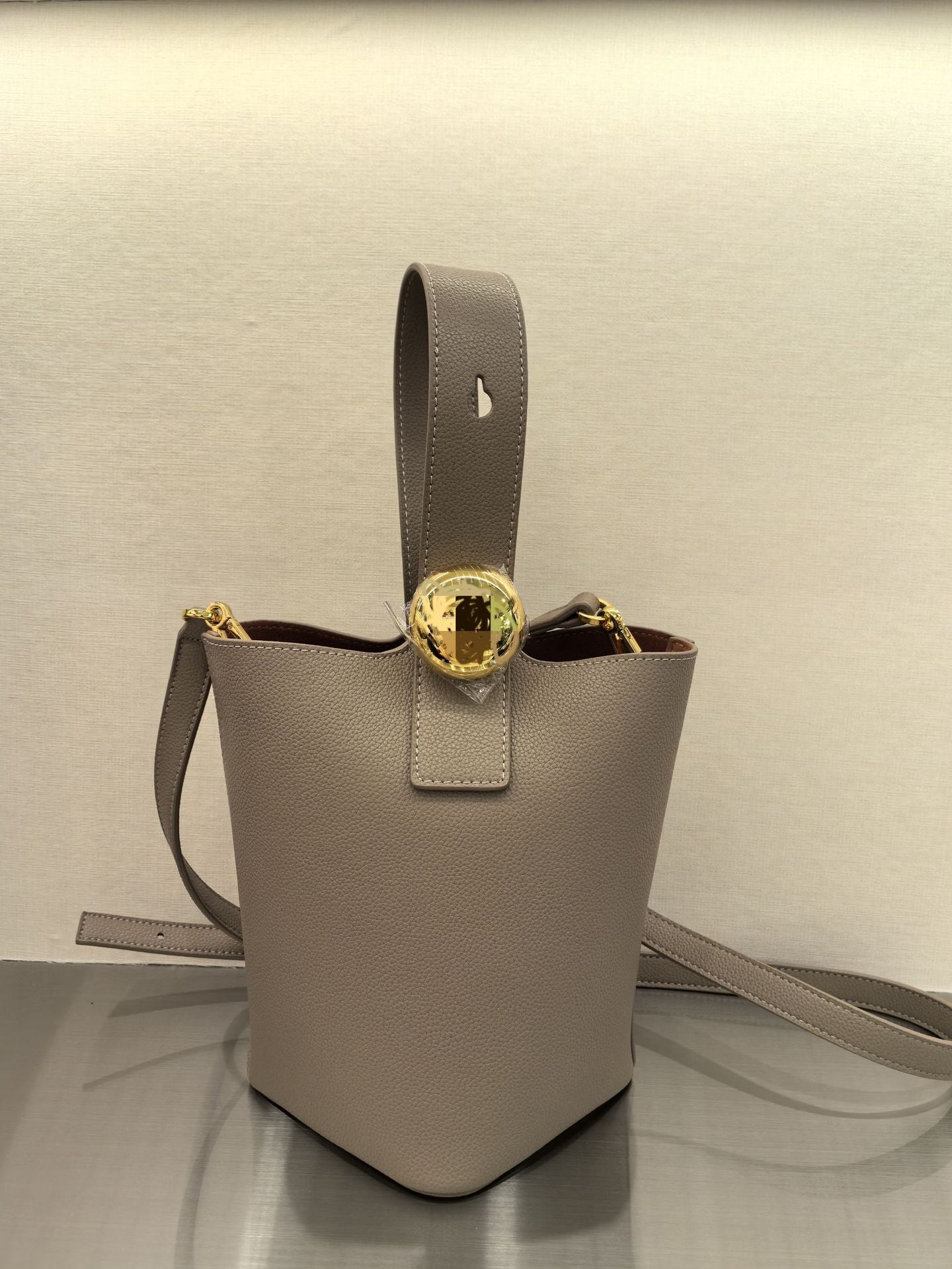 Classic Fortune Imported Cowhide Pattern Gold Crossbody Bags