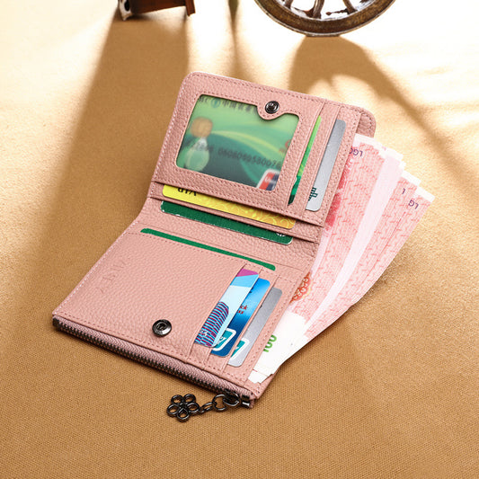 Women's Leather Short Zipper Fashion Korean Style Ladies Wallets