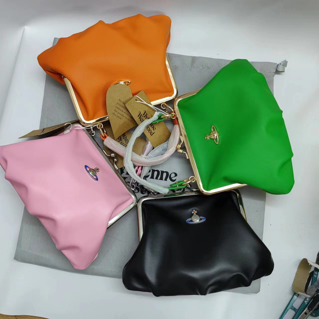 Mother's Saturn Frame Dumpling Classic Sheepskin Bags