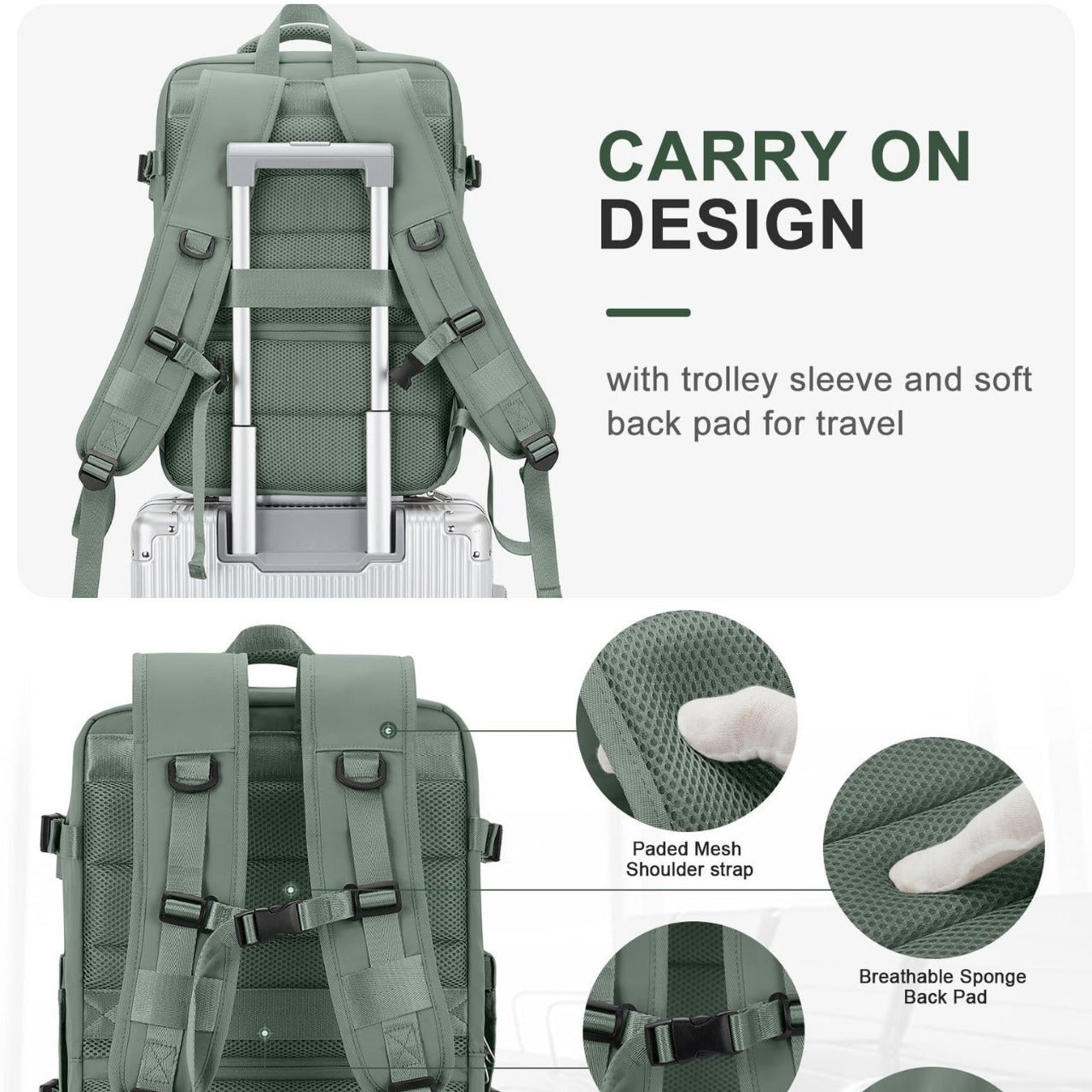 Women's Creative Comfortable Large Capacity Expansion Backpacks