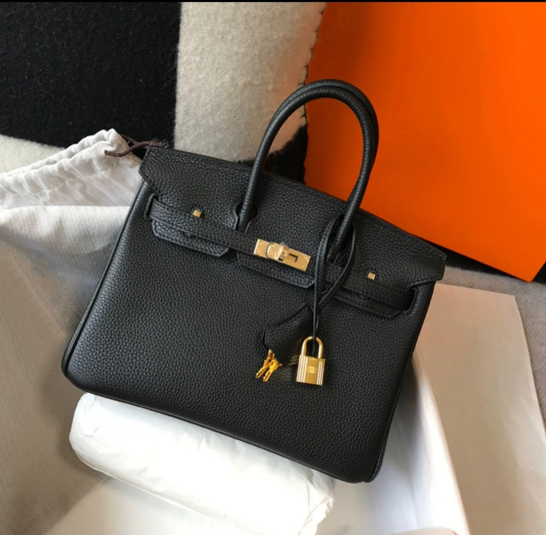 Women's First Layer Cowhide Genuine Leather Kelly Shoulder Bags
