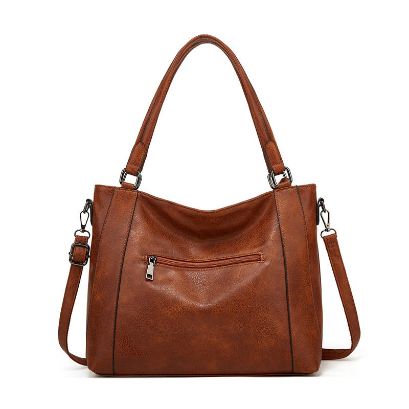 Creative Women's Underarm Soft Leather Portable Tote Bags