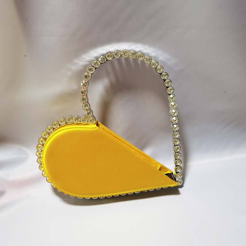 Women's Rhinestone Heart-shaped High-grade Hand Holding Diamond Evening Bags