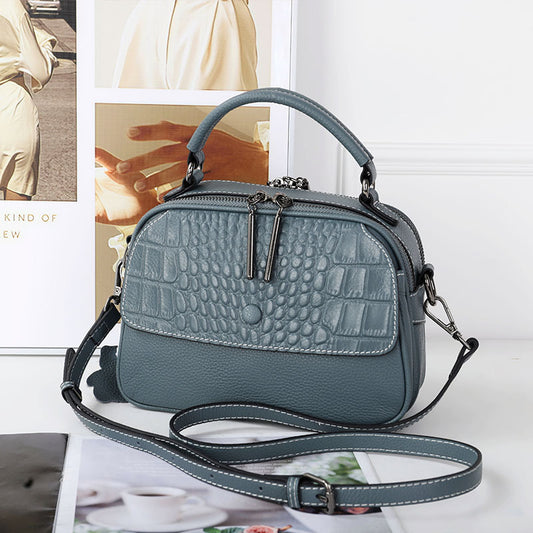 Women's Genuine Leather High Sense Elegant Crocodile Handbags