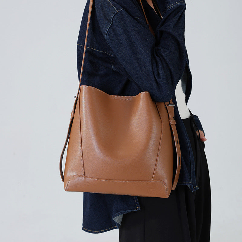 Women's Genuine Leather High-grade Large Capacity Versatile Shoulder Bags
