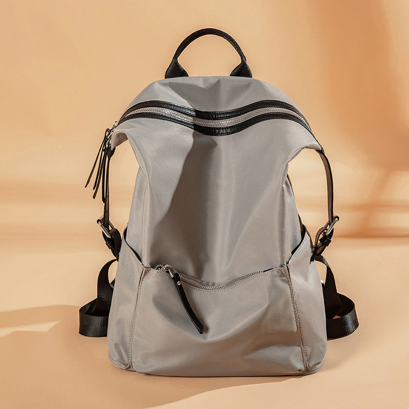 Cloth Simple Waterproof Large Capacity Solid Backpacks