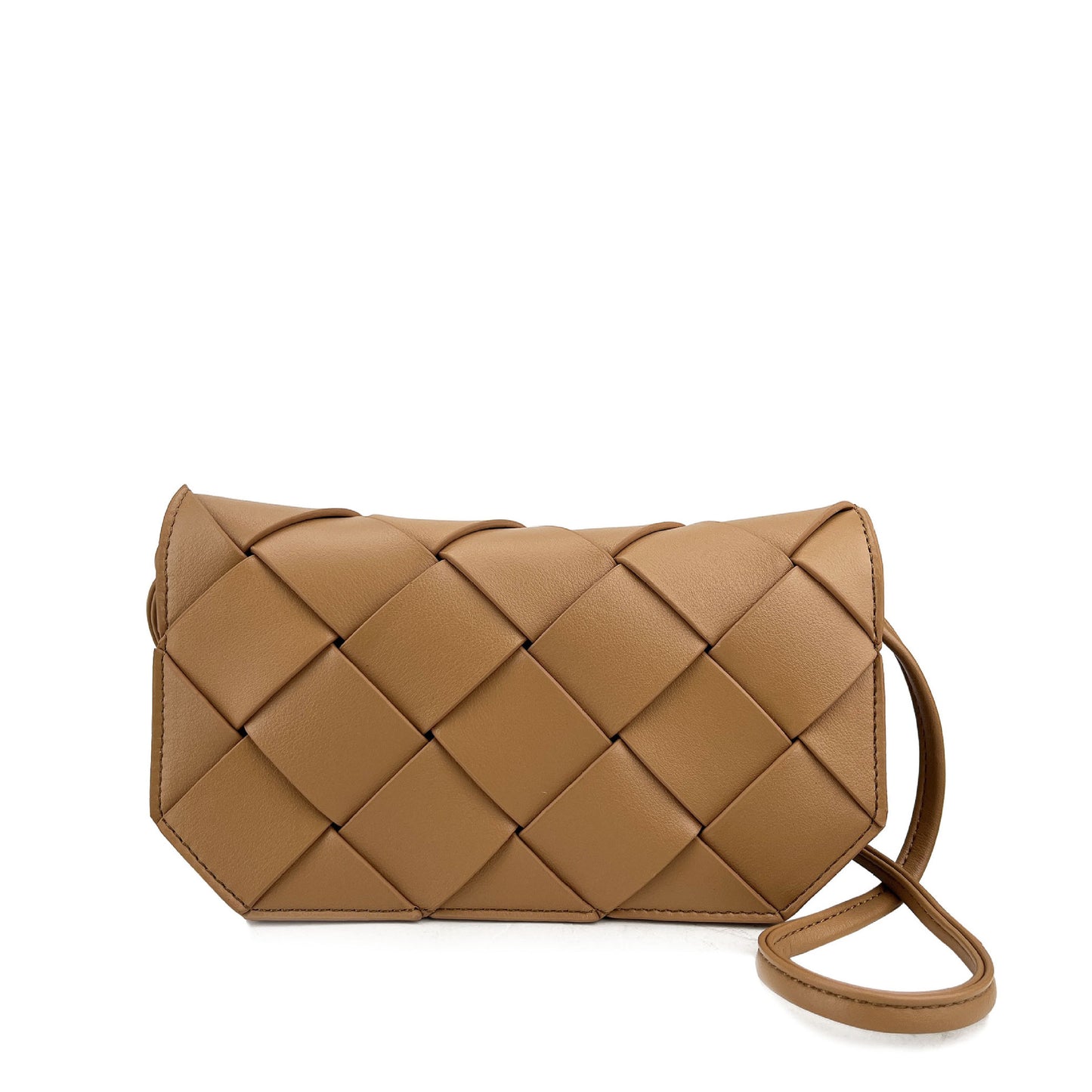 Women's Authentic Leather Weave Flip Woven Bags