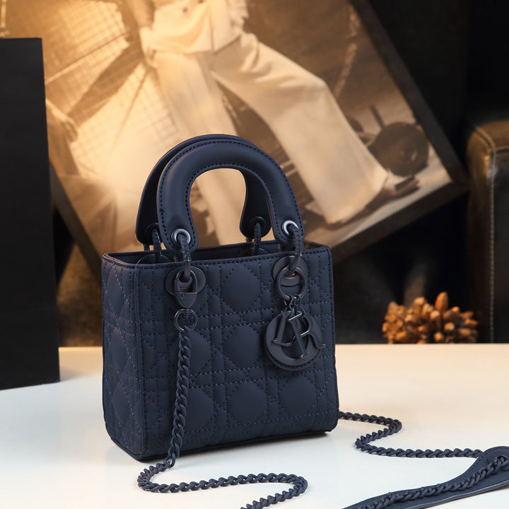 Women's Genuine Leather Diana High-grade Frosted Diamond Bags