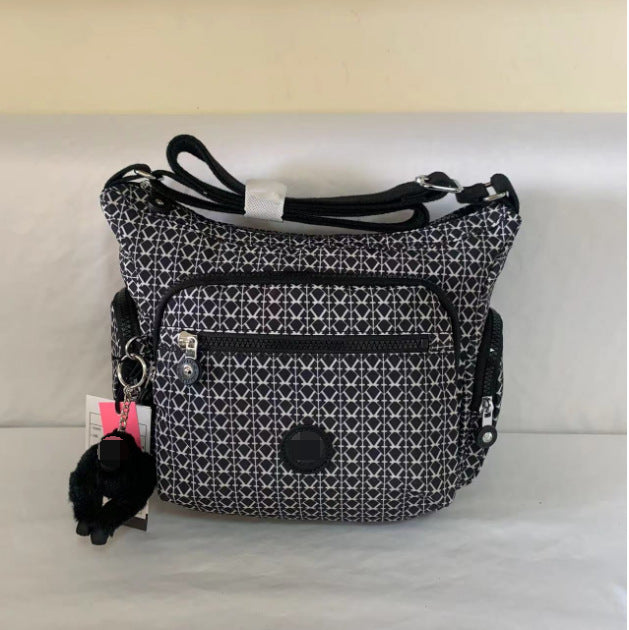 Spring Monkey Mesh Purple Series Nylon Crossbody Bags