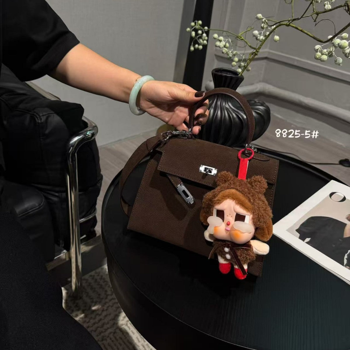 Women's High-grade Retro Frosted Leather Portable Kelly Crossbody Bags