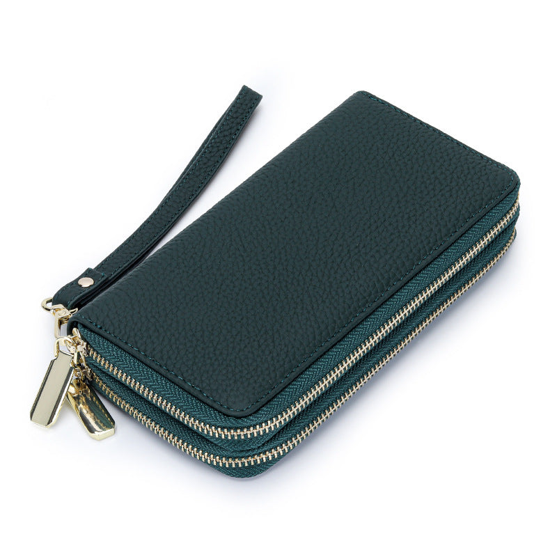 Women's Outside Leather Long Large Capacity Double Ladies Wallets