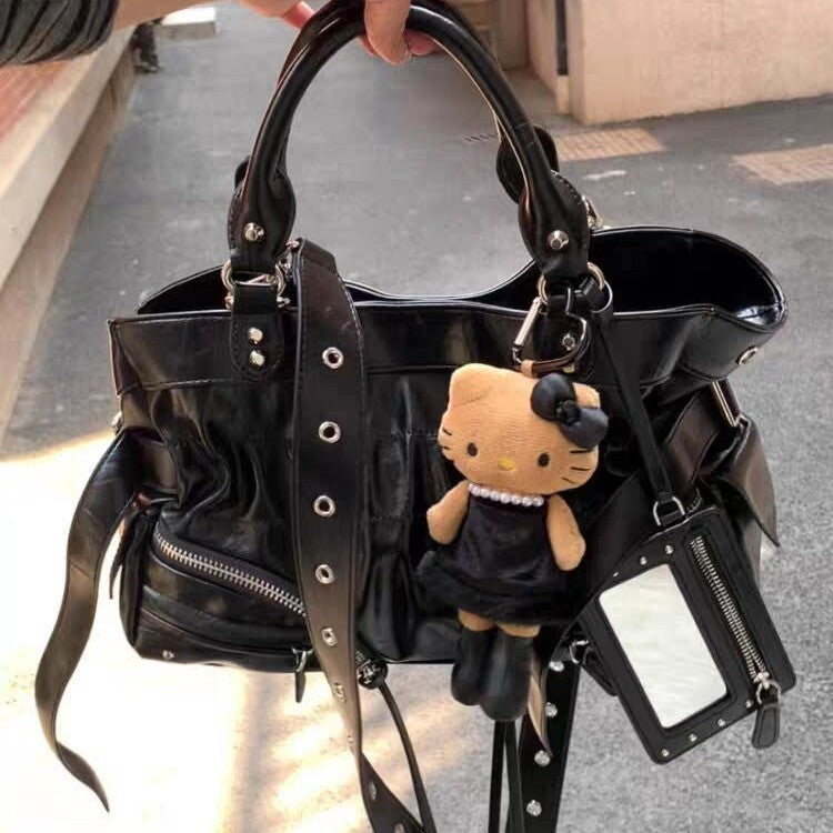 Lazy City Oil Wax Leather Large Crossbody Bags