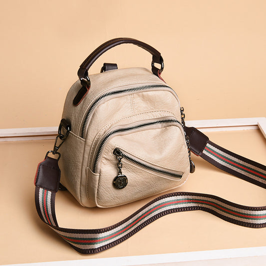 Women's Starry Soft Leather Genuine Trendy Cool Backpacks
