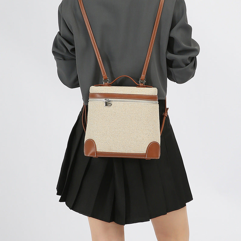 Women's Canvas Lunch Box Fashion Portable Shoulder Bags