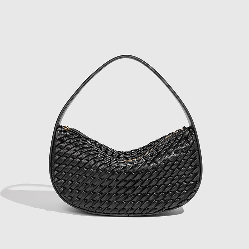 Glamorous Women's Textured Woven Korean Fashion Handbags
