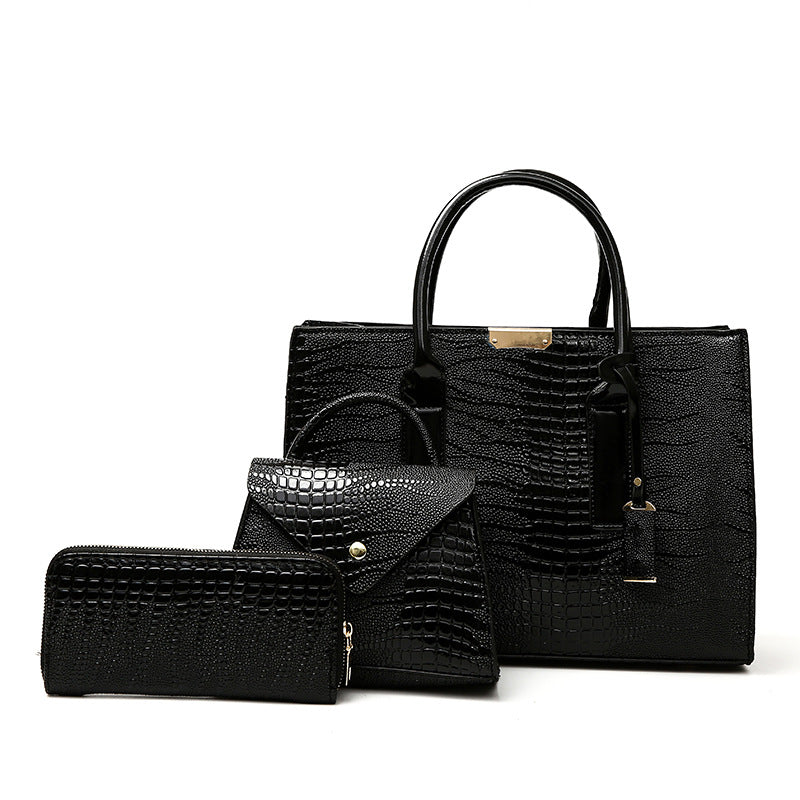 Durable Fashion High-grade Lizard Pattern Large Tote Bags