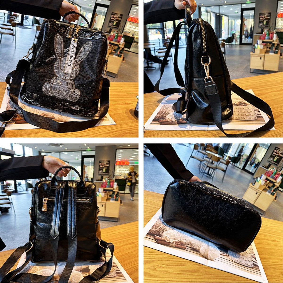 High-grade Rhinestone Fashion Large Capacity Commute Backpacks