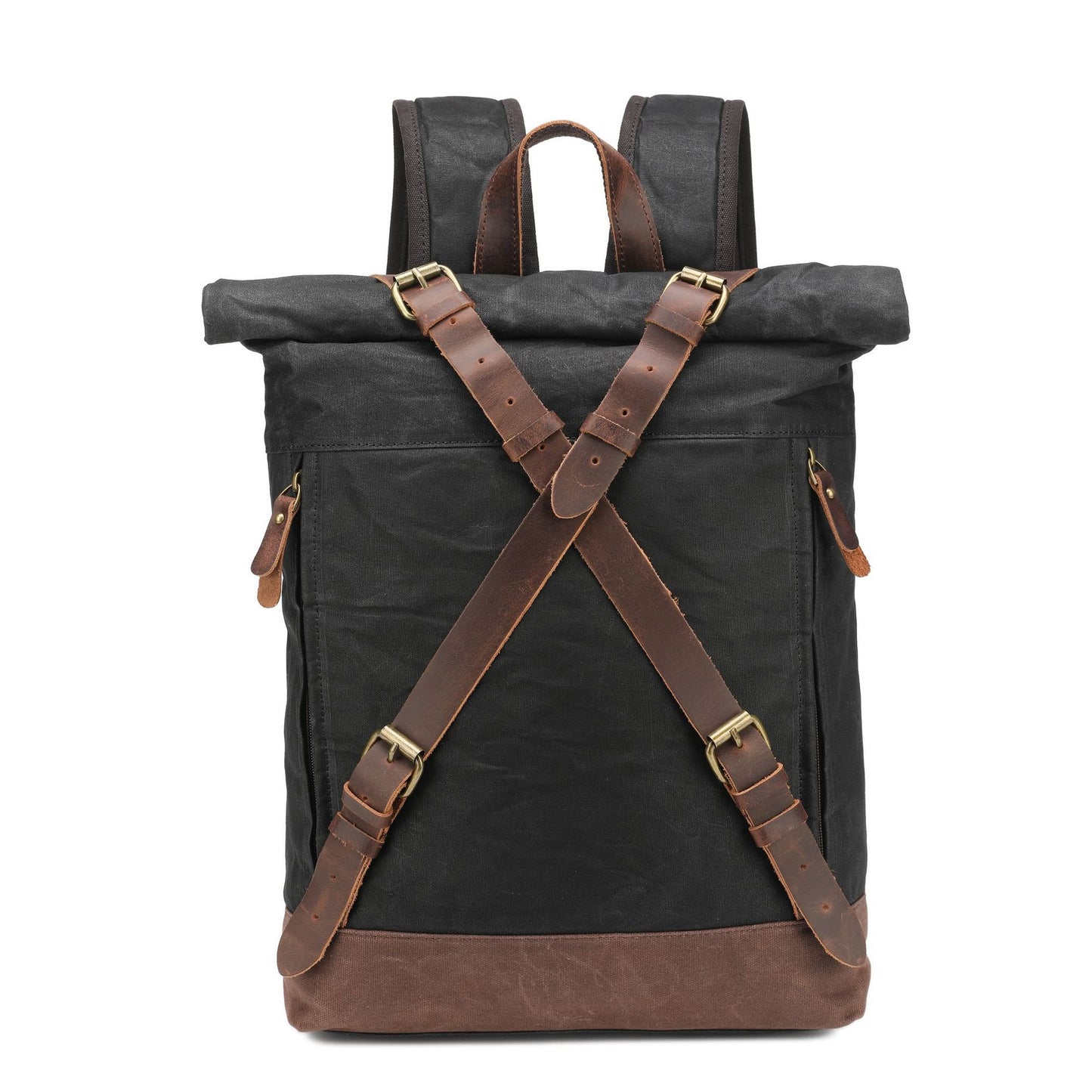 Retro Waterproof Oil Wax Canvas Crazy Backpacks