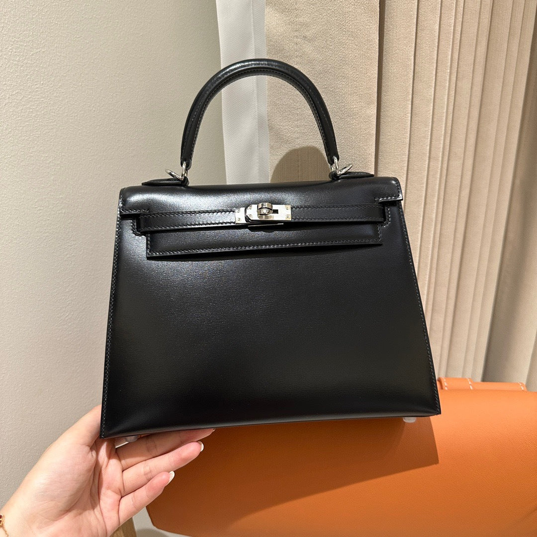 Women's Kelly Hand Palm Pattern Leather Portable Lock