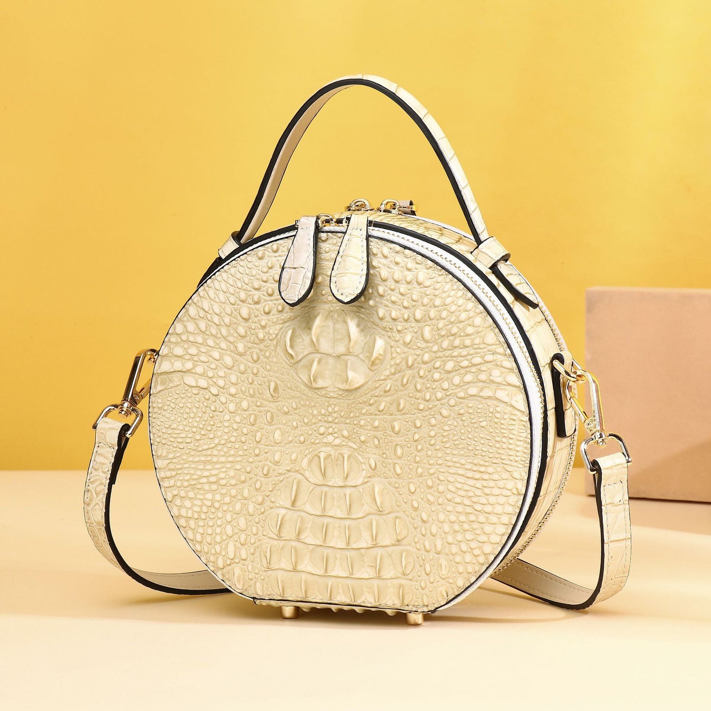 Women's Crocodile Pattern Himalayan Round Pie Summer Bags