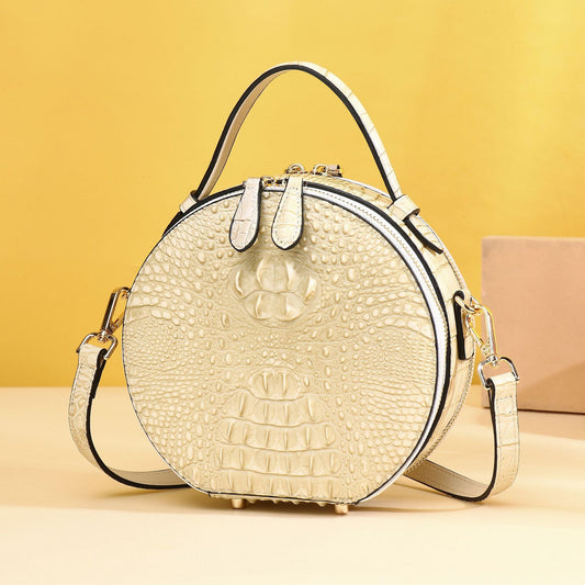Women's Crocodile Pattern Himalayan Round Pie Summer Bags