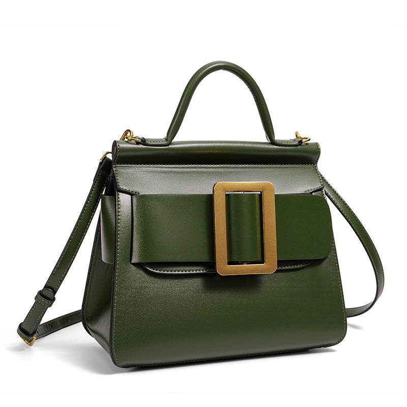 Portable Versatile Retro Metal Solid Color Bags