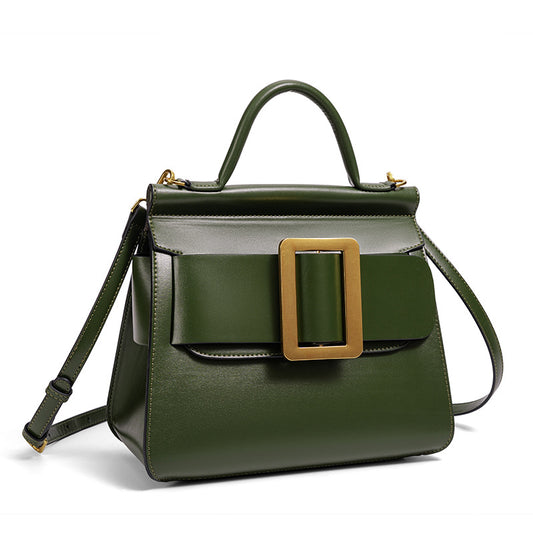 Portable Versatile Retro Metal Solid Color Bags