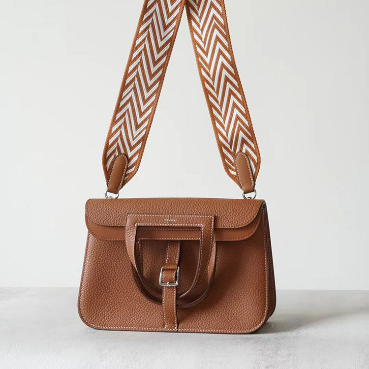 Imported Cowhide Hazzan High-grade Saddle Portable Crossbody Bags