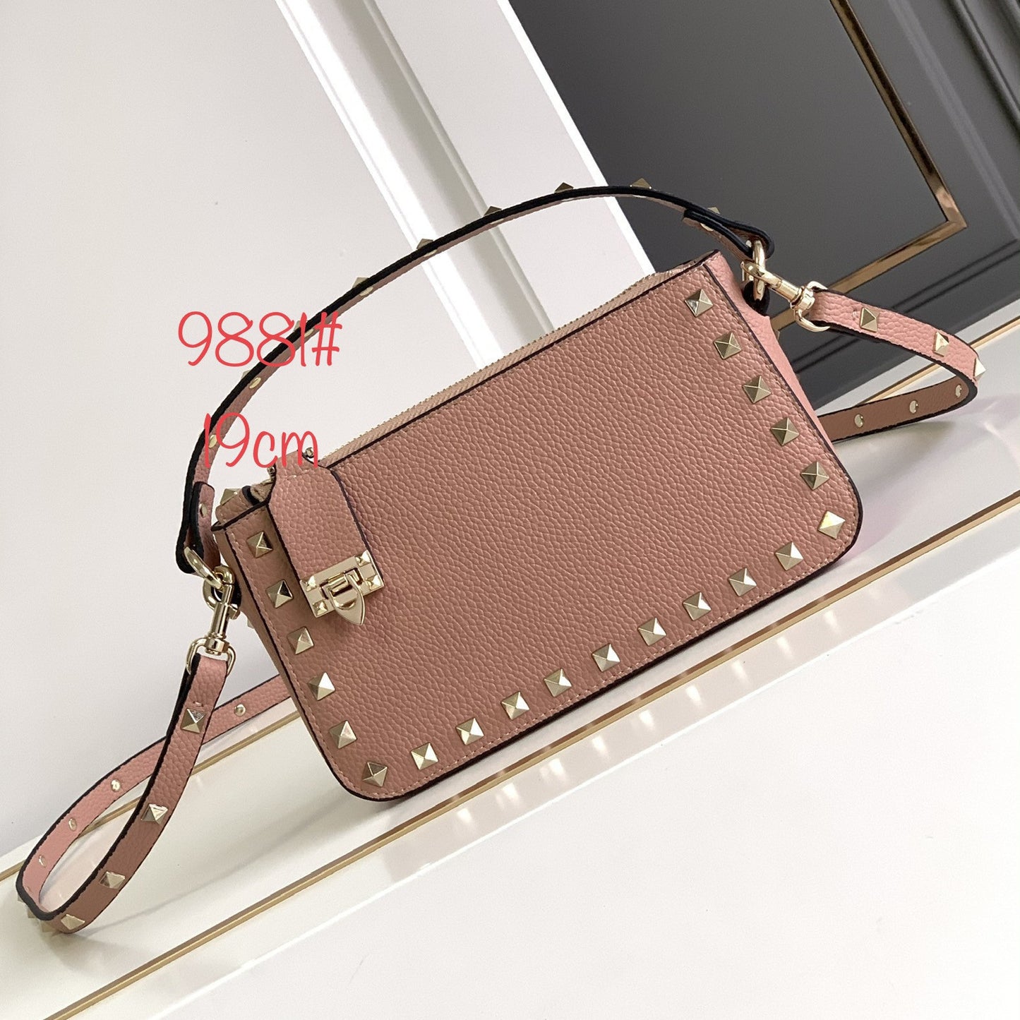 Women's Luxury Fashion Size Lychee Pattern Calfskin Portable Shoulder Bags