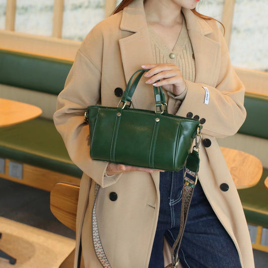 Women's High-grade Soft Leather Fashionable Retro Artistic Shoulder Bags