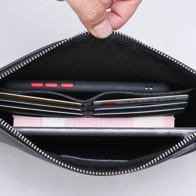 Men's Clutch Wrist Carrying Envelope Mobile Long Phone Bags