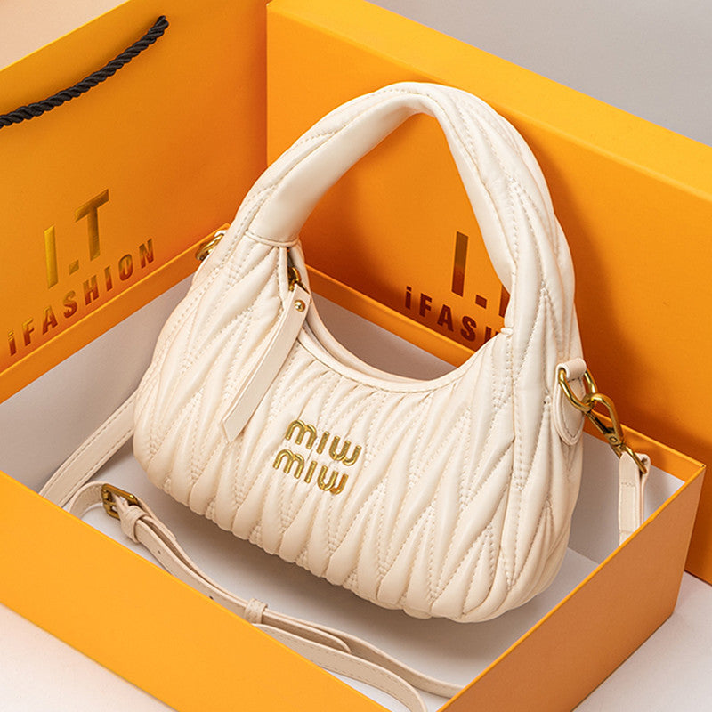 Female Summer Pleated Wrist Selenodont Special Interest Light Crossbody Bags