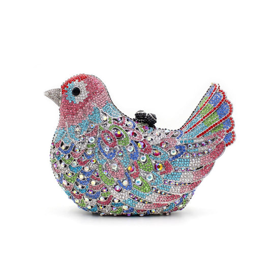 Women's Peace Dove Animal Gem Diamond Banquet Rhinestone Evening Bags